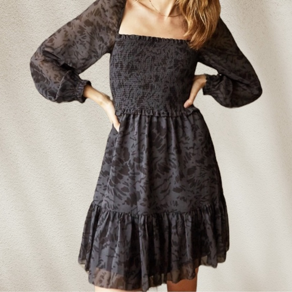 Wilfred Aritzia Tempest Size Medium Off The Shoulder Long Sleeve Mini Dress